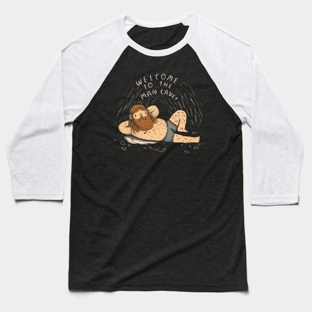 man cave Baseball T-Shirt by Louisros